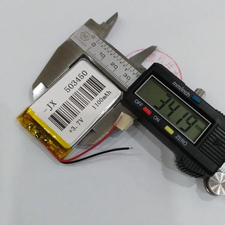 GPS navigator bateria 3.7 V bateria litowa pakiet MP3 rejestrator ruchu 1100 mAh akumulator o dużej pojemności