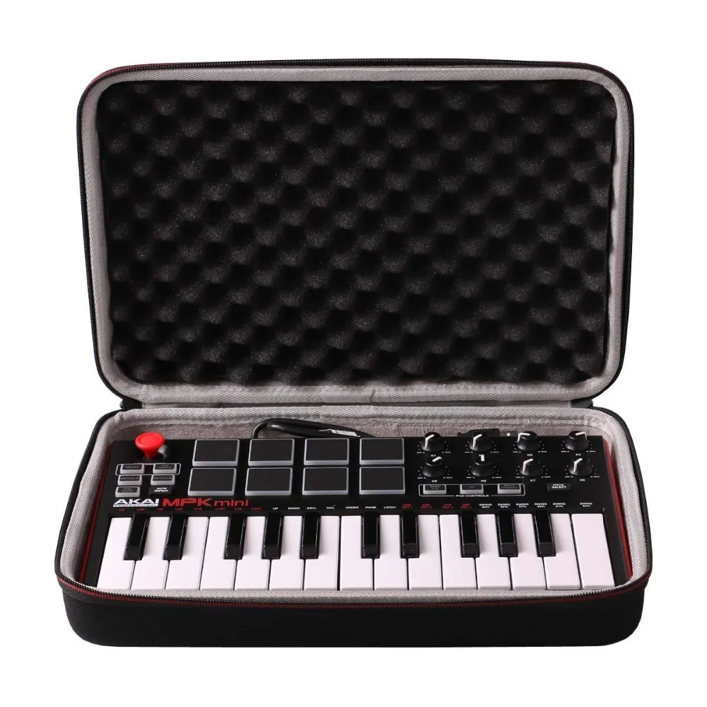 LTGEM Travel Carrying Case for Akai Professional MPK Mini MKII & MPK Mini Play | 25-Key USB MIDI Drum Pad & Keyboard Controller