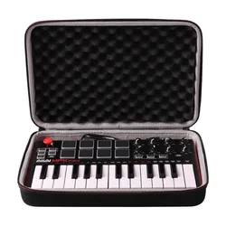 LTGEM-estuche de transporte de viaje para Akai Professional MPK Mini MKII & MPK Mini Play, almohadilla de tambor MIDI USB de 25 teclas y controlador de teclado