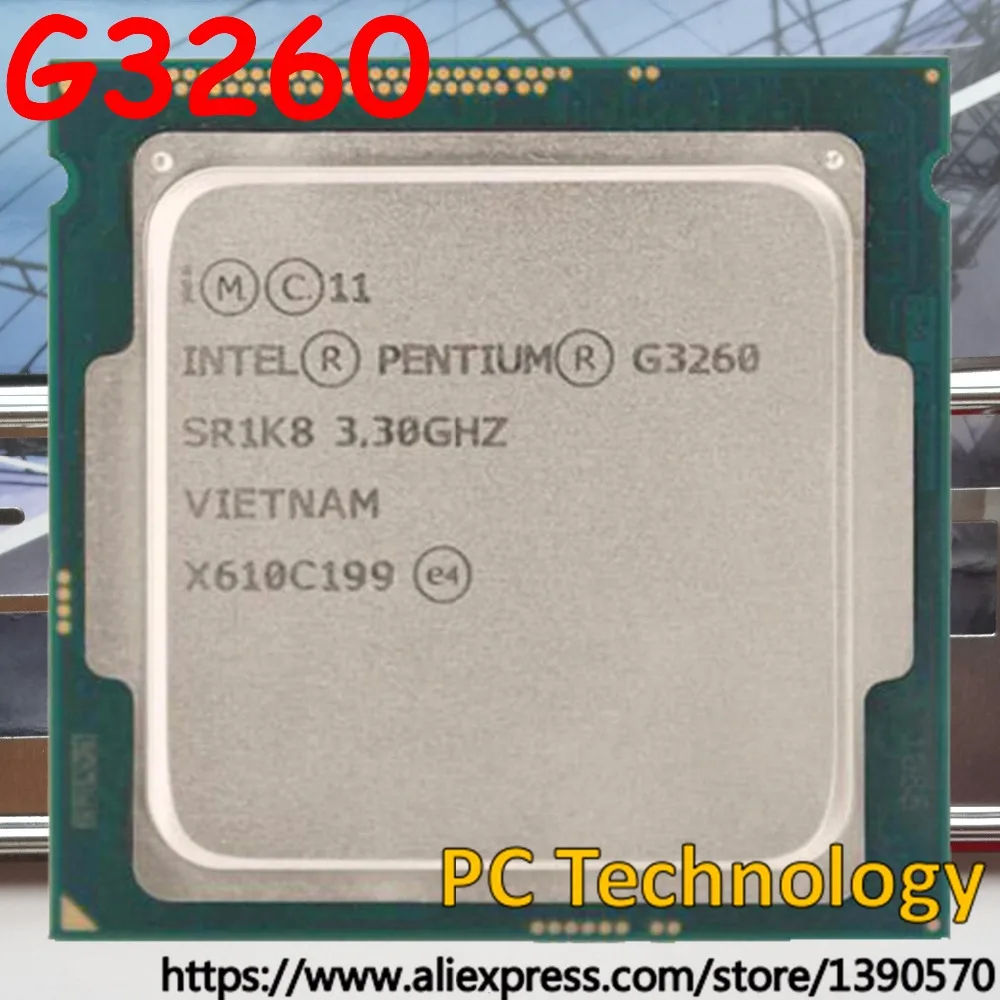 Original Intel Pentium G3260 dual core CPU 3.3GHZ LGA1150 3MB 22nm Dual Core desktops CPU Free shipping ship out within 1 day