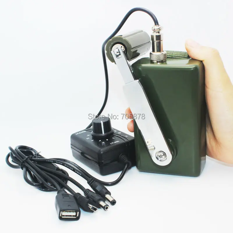 Hand Crank Generator Super Power dynamo USB Phone Charger 30W Protable Outdoor Recharger