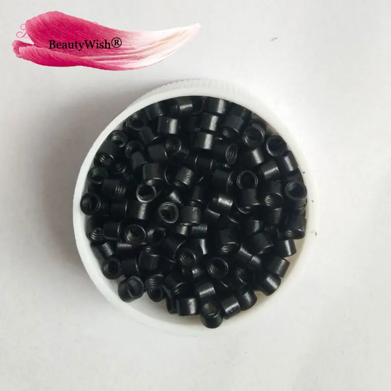 1000Pcs Screw Micro Ring For I tip Hair 3520 Nano Micro Ring Screw In Black Brown Blonde Micro Ring