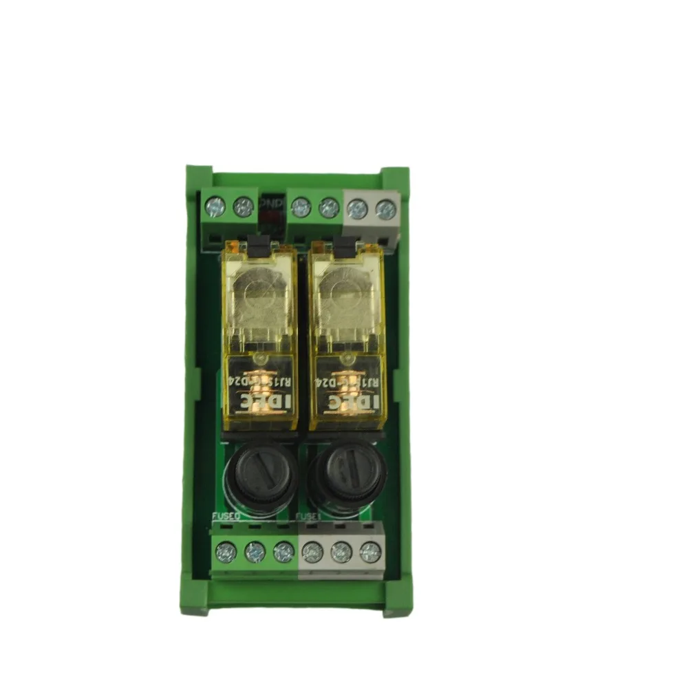 2 Channel 1 SPDT DIN Rail Mount IDEC RJ1S  with fuse Interface Relay Module