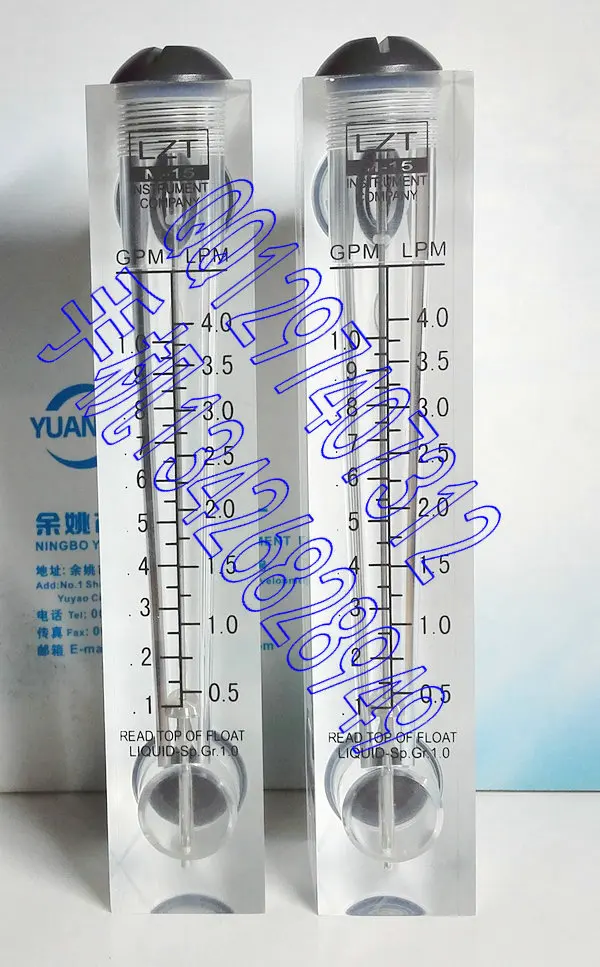 

LZT-15 panel liquid flow meter 0,1 ~ 1GPM 0,5 ~ 4LPM