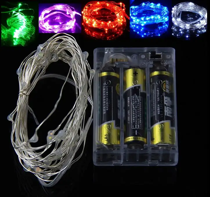 

2M 20leds 4.5V Sliver/Copper Wire Waterproof LED String light Holiday Light Christmas Lights,500sets/lot