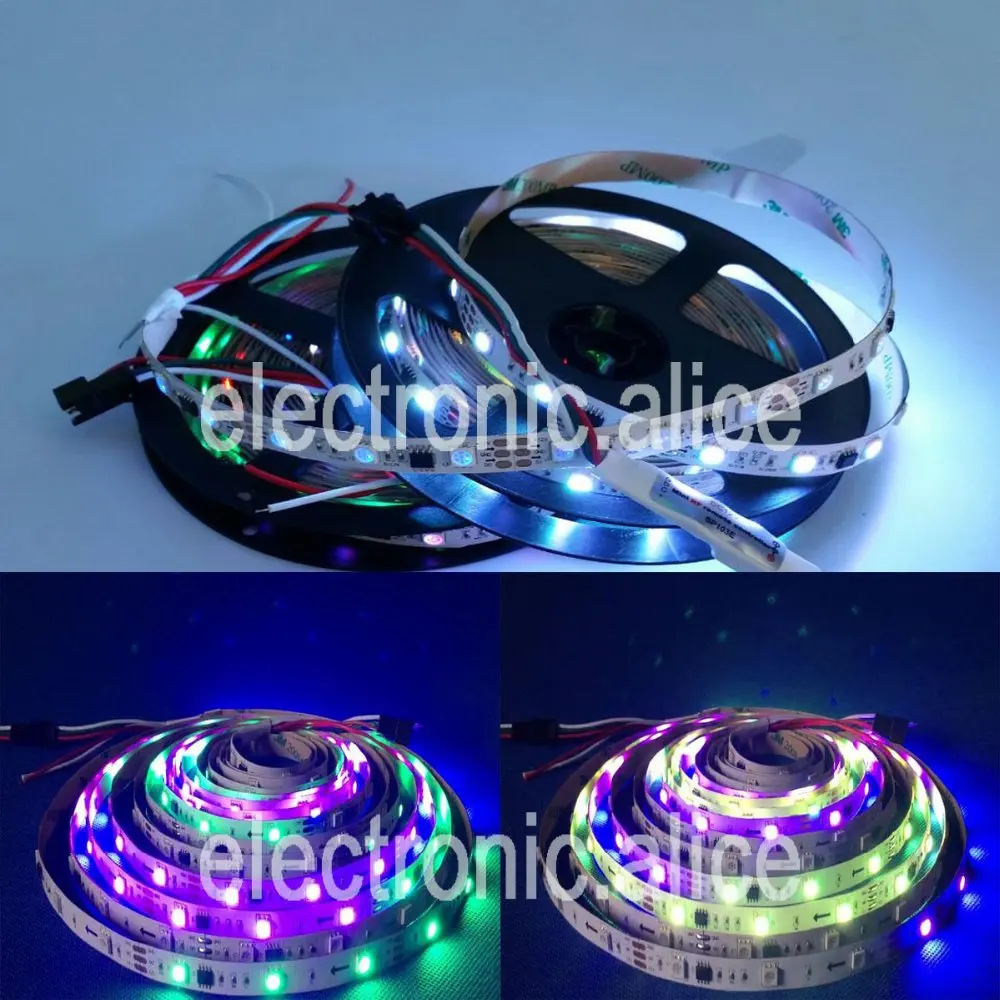 

5M WS2811 IC 5050 RGB Dream Color 30LED/M DC12V Pixel Strip White PCB