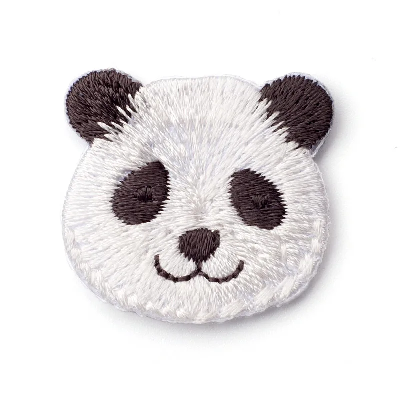 1 Piece Cute Dog Panda Rabbit Embroidery Animal Sticker Cloth Paste Hole DIY Accessories Iron On Kids\' Clothing Patch