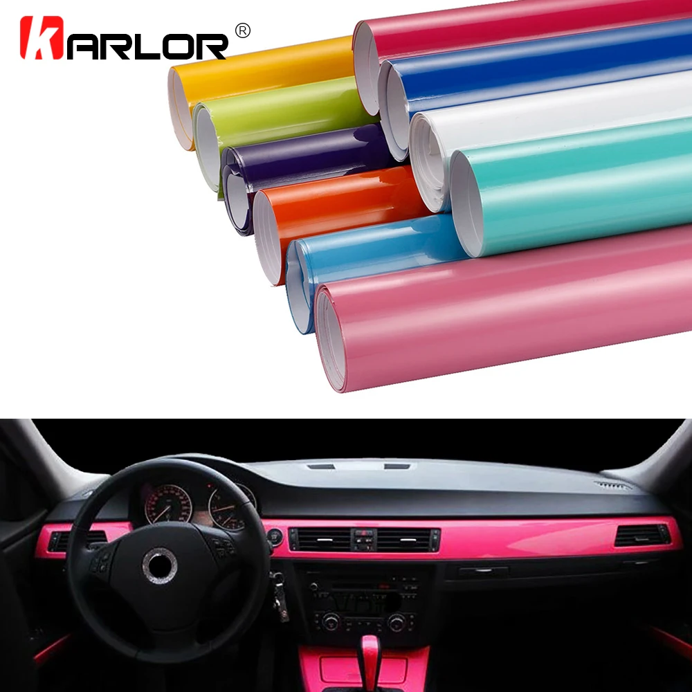 50x200cm Bright Glossy Vinyl Film High Glossy Decoration Color Change Car Wrapping Foil Sticker DIY Automobiles Motorcycle Decal