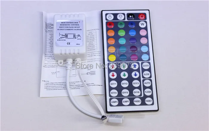 2sets/lot 12V 44Key IR Remote Controller for SMD 3528 5050 RGB LED SMD Strip Lights free shipping