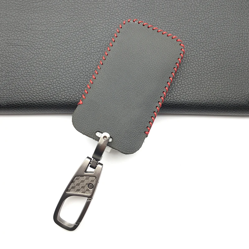 Leather 3 Buttons Car Key Cover Case Protector Skin Smart Card For Renault Clio Logan Megane 2 3 Koleos Scenic