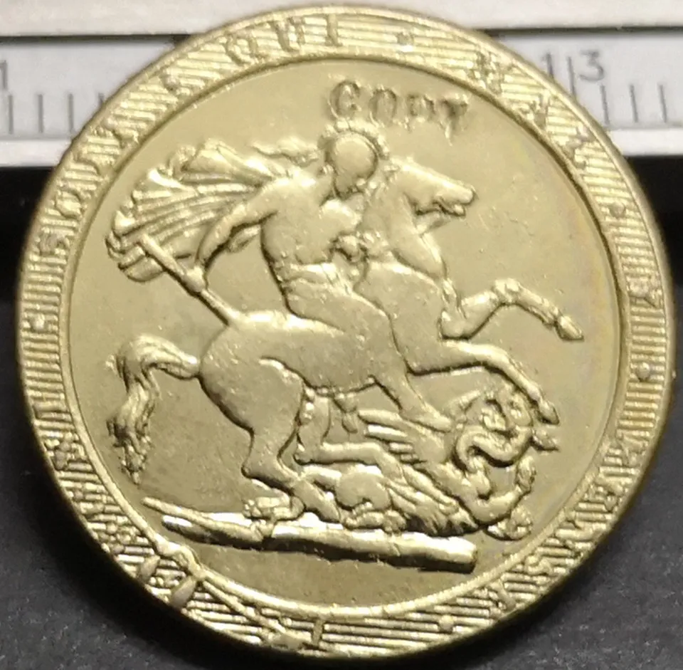 

1820 Великобритания 1 Sovereign-Джордж III 9999 чистая позолоченная копия монеты