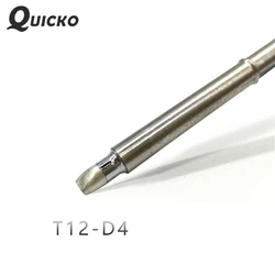 QUICKO T12-D4 Forma D serie di Saldatura tips ferro punte di saldatura teste strumenti 70W per FX9501/907 T12 Maniglia OLED & LED stazione