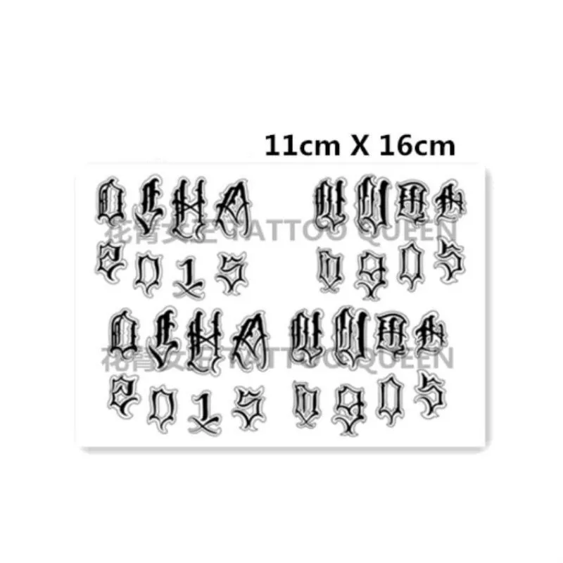 Waterproof Temporary Tattoo Sticker Gothic Words  tattoo for finger tatto stickers flash tatoo fake tattoos