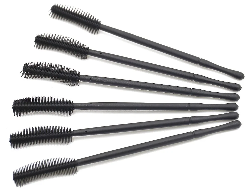 200 cái/lốc Miễn Phí vận chuyển 10 cm Dùng Một Lần Silicone Lông Mi Brush Tool Mỹ Phẩm Mascara Applicator Lông Mi Lược Trang Điểm Brushes