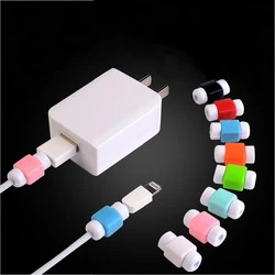 Simple Cute Cable Protector Data Line Cord Protector Protective Case Cable Winder Cover For iPhone USB Color Charging Cable