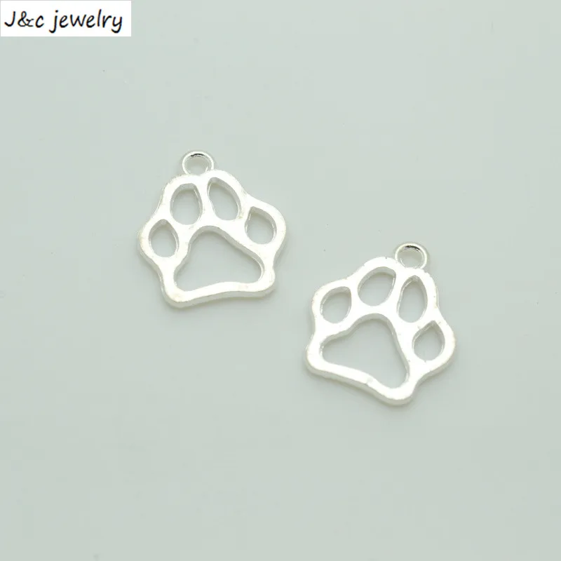 

New Arrival 25 pcs/lot Alloy Charms Pendant Bear's paw silver plated 20*17 mm Jewelry Making DIY Charms Handmade Crafts D902