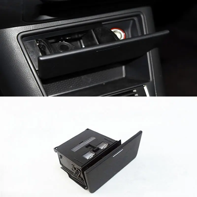 New Black Ashtray Console Storage Box Insert LHD For Volkswagen Tiguan Golf Plus 2009 2010 2011 2012 2013 2014 5ND857961