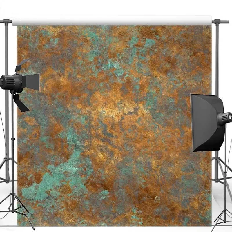 

Metal Vintage Green Texture backdrop polyester or Vinyl cloth High quality Computer print wall background