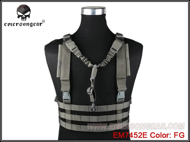 EMERSONgear MOLLE System Low Profile Chest Rig, Green Foliage, EM7452