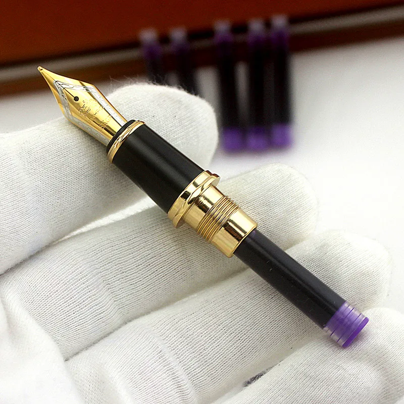 Wholesale 30pcs Disposable purple Fountain Pen Ink Cartridge Refills Length Fountain Pen Ink Cartridge Refills