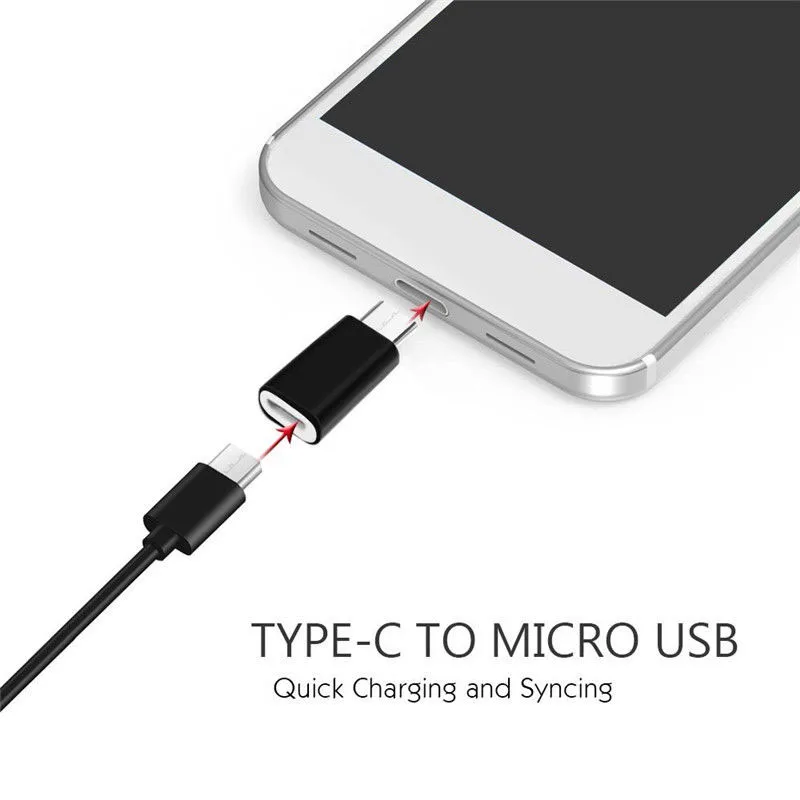 10 Pcs USB 3.1 USB-C Type C Male to Micro USB Female Adapter Converter 8 Charger Supply Adapter Tips Connector Accessories