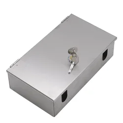 210X120mm outdoor waterproof socket box lock box with lock anti-theft electric outdoor metal splash box waterproof