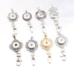 Hot Sales 17 Style Xinnver Snap Key Chain For Keyring Women Metal Keychain Bag Pendant Fit 18/20mm Button Snap Jewelry ZF000