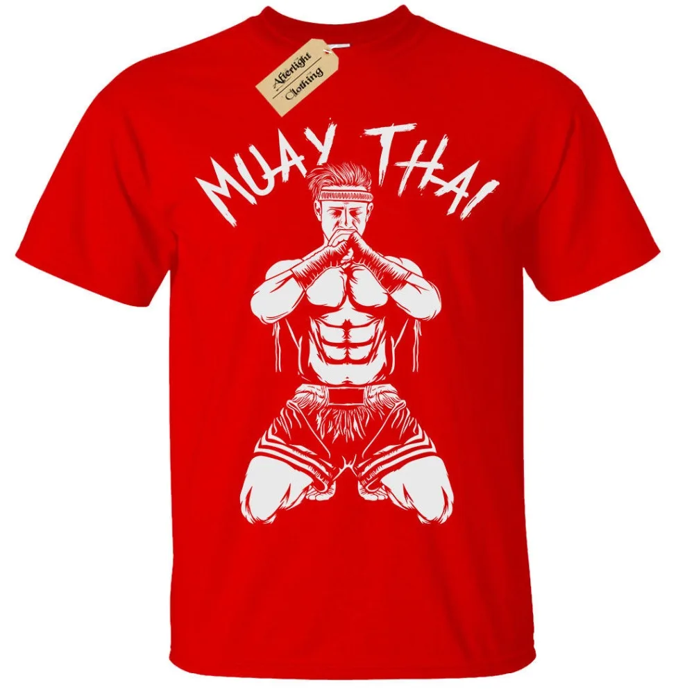 Muay Thai Men Screen Printed Mma Kick Boxing Training Top 2019 New Brand Tops Cool Casual T-Shirts