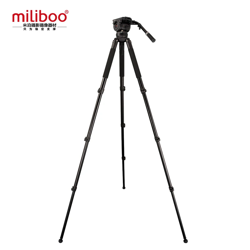 miliboo M8L Professional Broadcast Movie Video Tripod with Fluid Head Load 18 kg for Camera/ DSLR Camcorder Stand