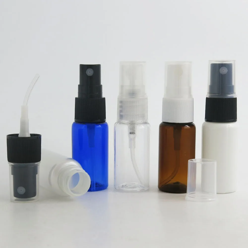 100 x 15ml Small PET Plastic Perfume Bottle 15cc Mist Sprayer Plastic Atomizer Water Bottle 1/2 oz Cute Mini Fragrance Container