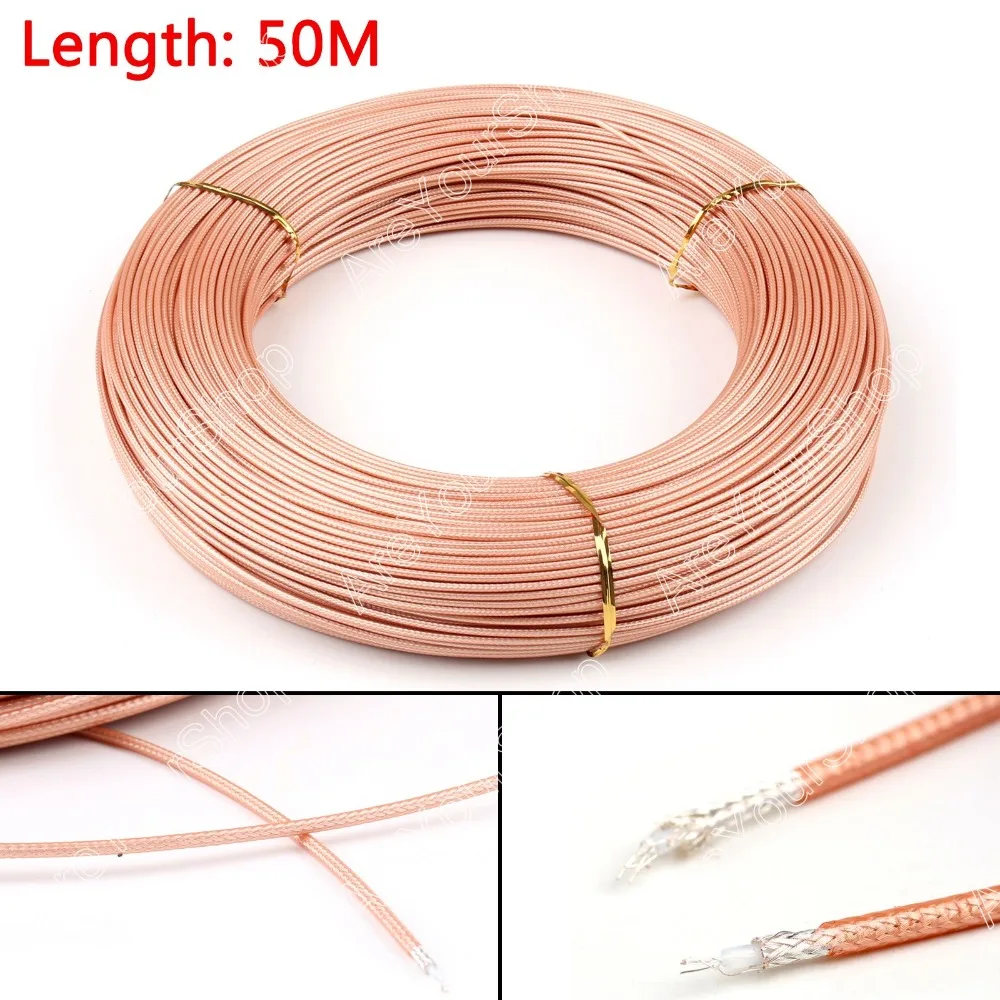 

Sale 5000cm RG316 RF Coax Coaxial cable Connector 50ohm M17/113 Shielded Pigtail 164ft High Quality Wire Connector Adapter