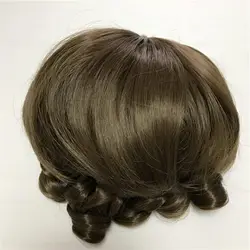 NPK Brown Curl Sticked Hair Wig For 50-58cm Reborn Dolls 20-23 inch Silicone Reborn Baby Doll Hair DIY Doll Accessories