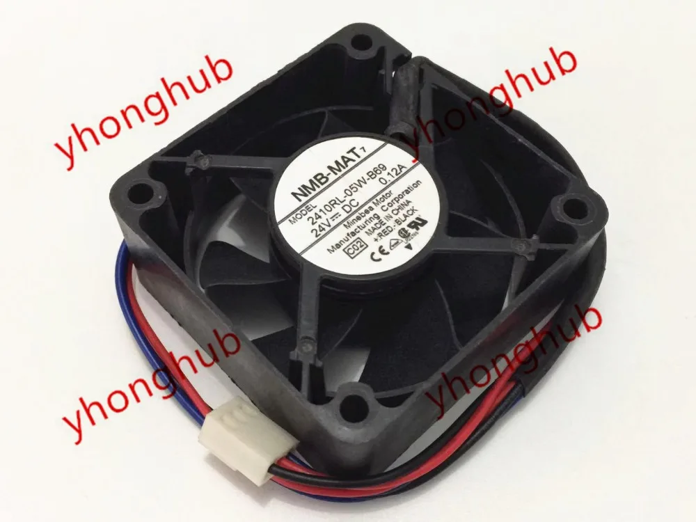 

NMB-MAT 2410RL-05W-B69 C02 DC 24V 0.12A 60x60x25mm Server Cooling Fan