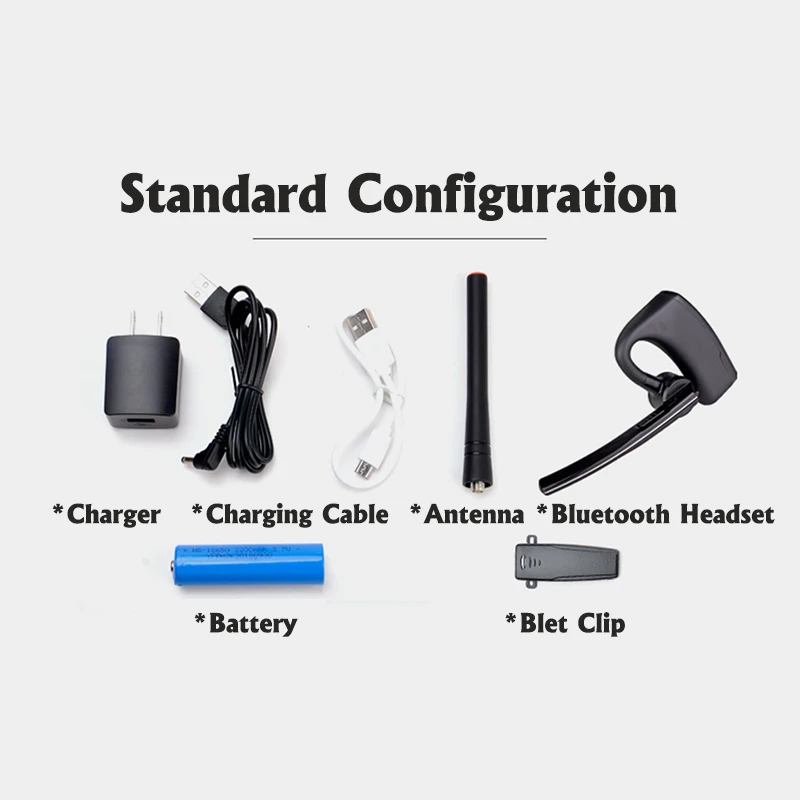 Walkie Talkie Hands-Free Bluetooth Headset Wireless Earphone Handheld Dua Cara Radio Headphone Nirkabel Buletooth Lubang Suara