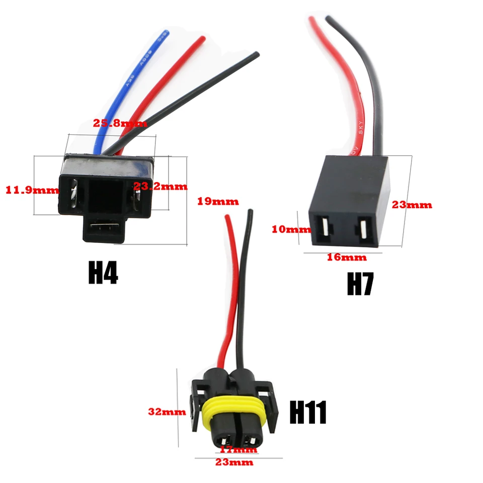 Greluma 2 St H7 Keramische koplamp Connector Socket voor LED Vervanging Koplamp Socket Kabelboom Conversie Kit Greluma 2 St H7 Keramische koplamp Connector Socket voor LED Vervanging Koplamp Socket Kabelboom Conversie Kit