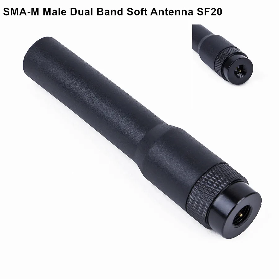 for Baofeng Portable Radio Mini Soft Antenna SMA-M Male Dual Band SF20 UV-3R KG-UV6D KG-UV8D two way Radio Antenna SF-20