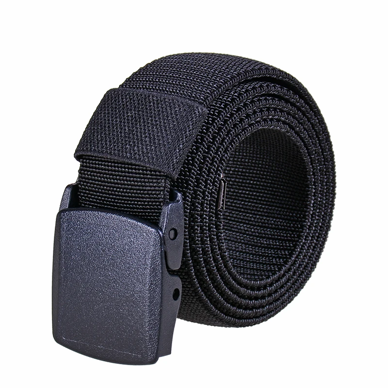 (Ta-weo) – ceinture en toile sauvage décontractée pour hommes, ceinture extensible de haute qualité, largeur 1.5 ''(3.8cm), ceinture élastique à boucle en plastique