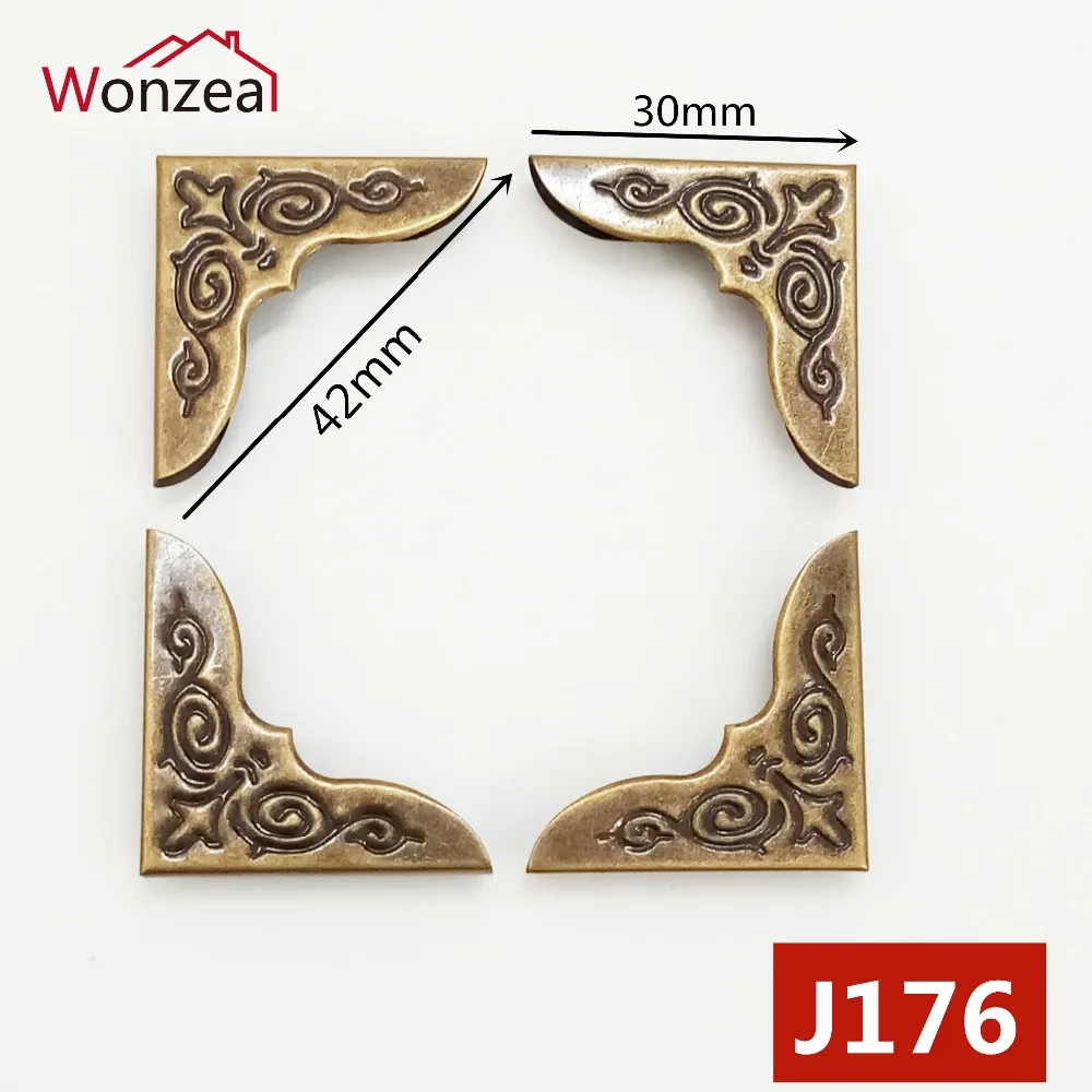 20pcs Book Corner Bronze Scrapbooking Albums Menus Folders Protectors Decoration Metal Crafting Box Corner Brackets