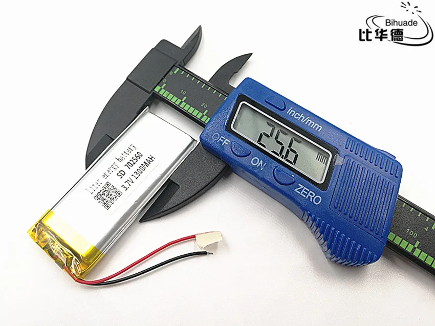 3.7 V 1300 MAh 702560 Lithium Polymer Li-Po Li Ion Baterai Isi Ulang Sel untuk Mp3 MP4 MP5 GPS