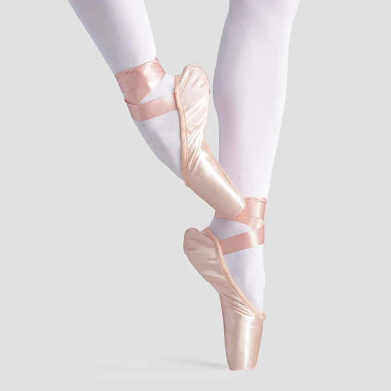 Girls Ladies Ballet Pointe Shoes Adult Women Professional Satin Ballet Dance Shoes With Ribbon Woman zapatillas de ballet