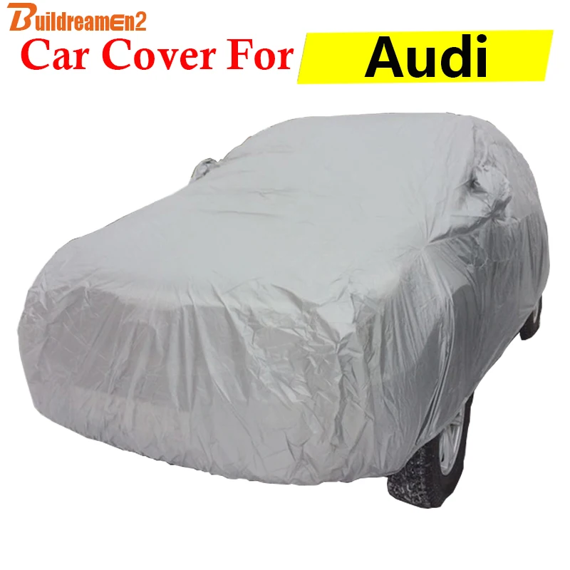 Buildreamen2 Car Cover For Audi 90 A1 A3 S7 S6 S5 Auto Outdoor Indoor Anti-UV Sun Rain Snow Protector Scratch Resistant Cover