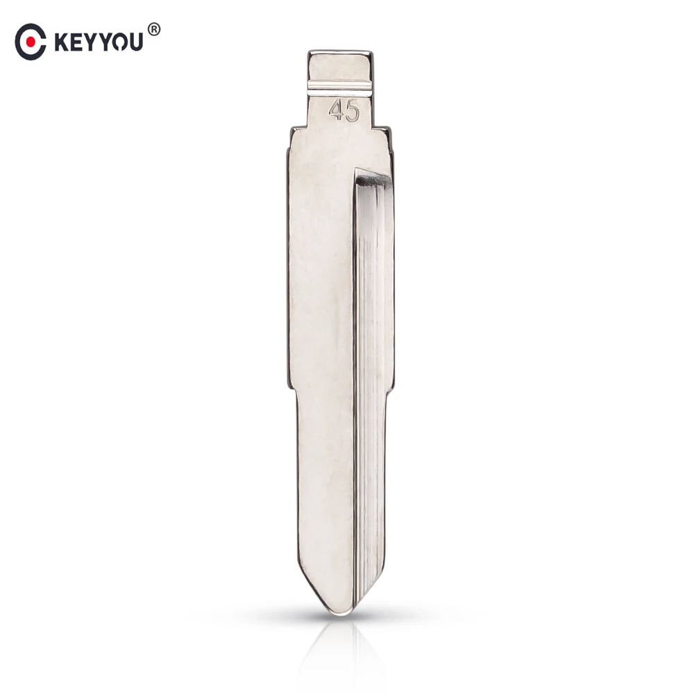 

KEYYOU KD#45 Metal Blank Uncut Flip KD Remote Key Blade Type NO.45 for Domestic Truck Minibus Car Key Remote Blade Replacement
