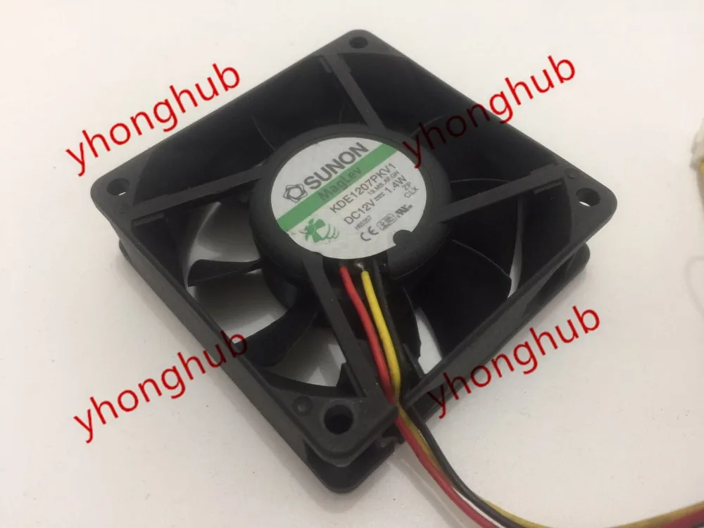 

SUNON KDE1207PKV1 13.MS.AF.GN DC 12V 1.4W 70x70x25mm Server Cooling Fan