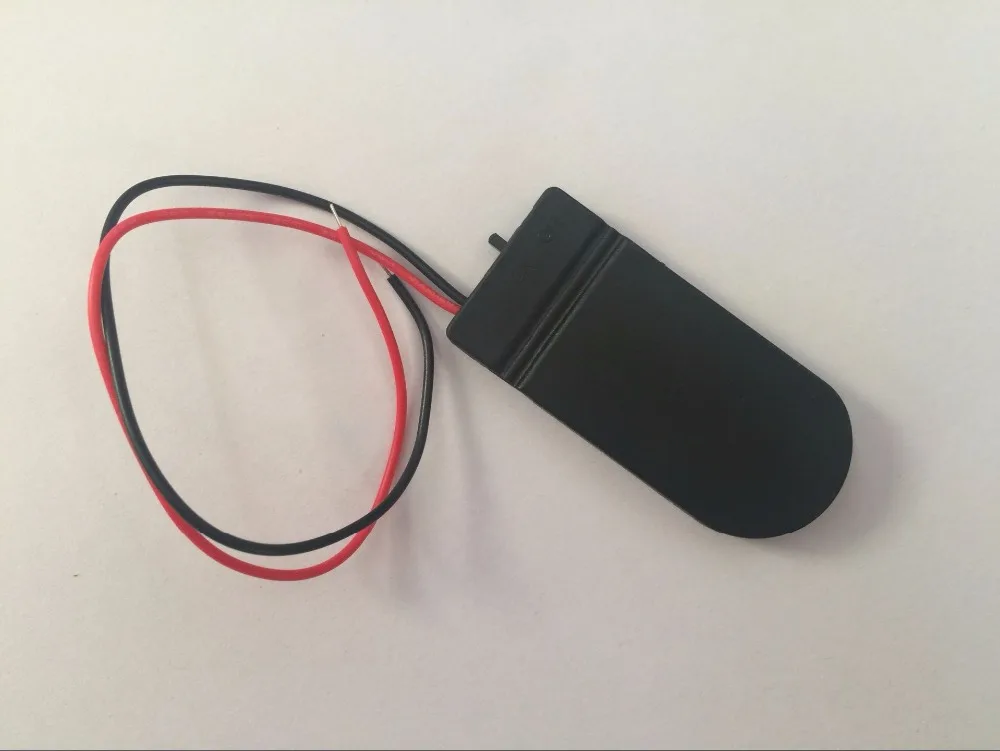 2 Pack CR2032 LIR203 Battery Case 6V Battery Holder with cover with switch