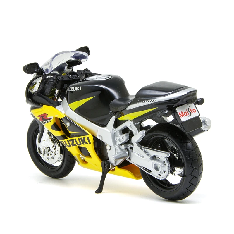 Maisto 1:18 Suzuki GSXR600 GSX R600 Yellow Motorcycle Models Diecast Moto Miniature Race Toy For Gift Collection