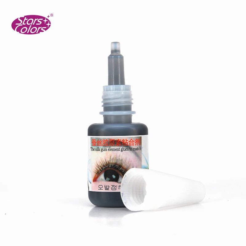 For Practice 15ml Water proof Silk Eyelash Adhesive Adhesive Dark Tone and Clear Black Rubber Latex Eyelash Glue