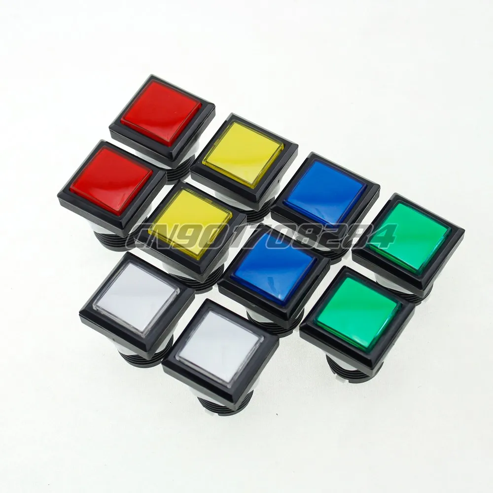 

10x 33*33mm Square Shape LED Lit Illuminated Push Buttons With Micro Switch 12V For Arcade Machine Games Jamma Mame Parts