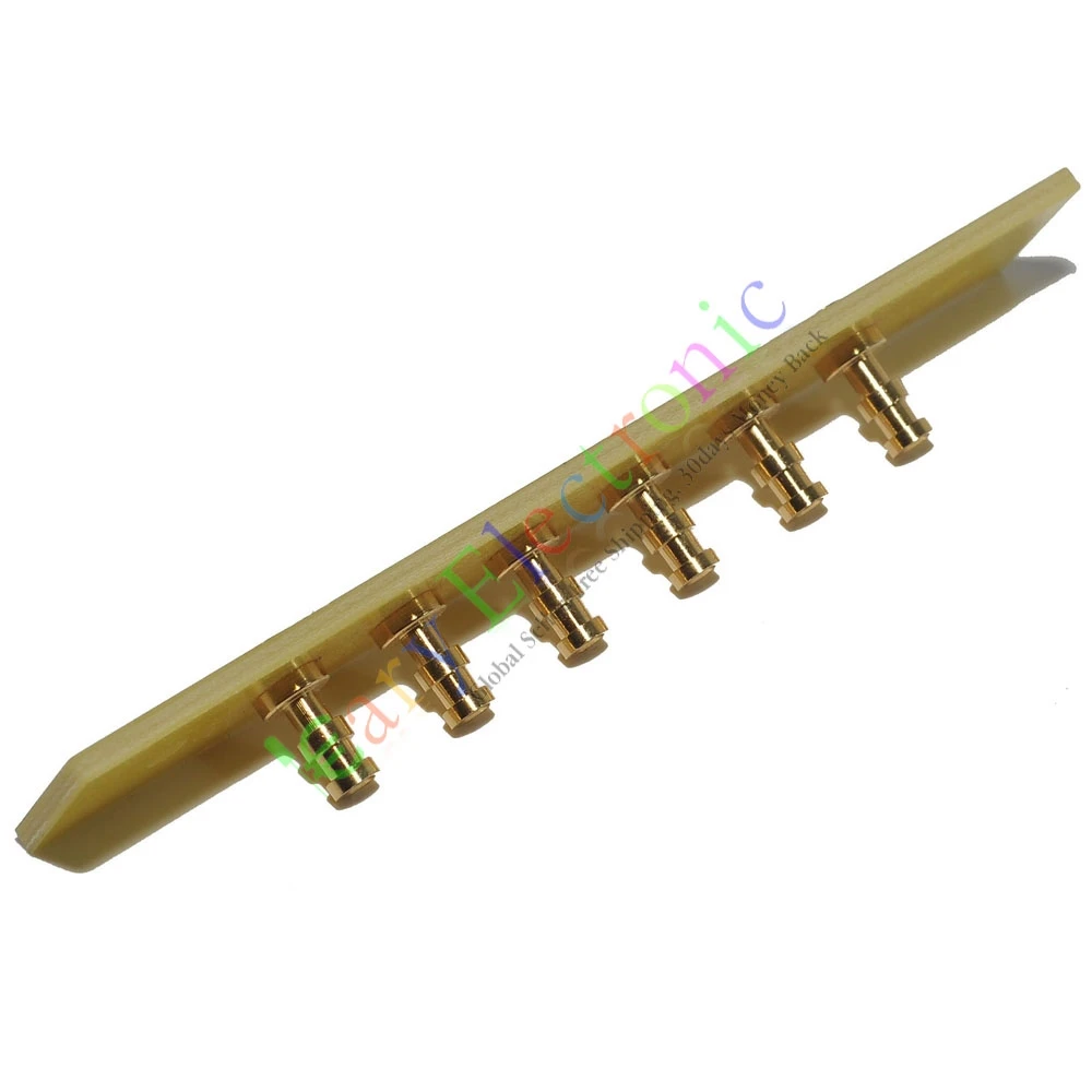 Wholesale and retail 50pc copper plated Gold Fiberglass Turret Terminal Strip 6pin Lug Tag Board amps free shipping