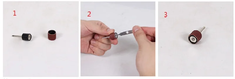 جديد 100 قطع الصنفرة الصنفرة دائرة بأكمام 1/2 "-woodcarving 1/8" شانك ل دريميل و الأدوات الدوارة
