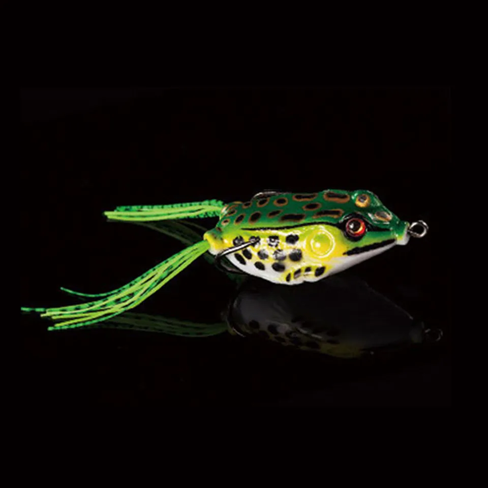 WALK FISH 1PCS 5cm 10g Frog Lure Fishing Lures Treble Hooks Top water Ray Frog Artificial Minnow Crank Strong Artificial Soft